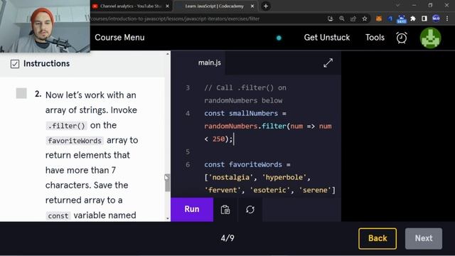 Javascript .filter( )method