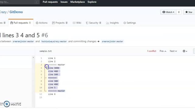 Managing Git Conflict using Git UI смотреть онлайн