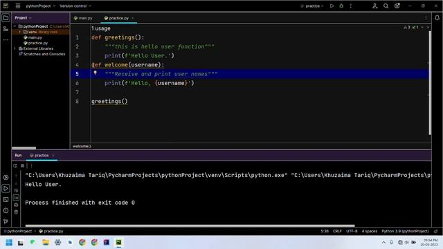#21 How to define a function in python | Python Functions | codetrix
