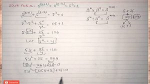 Class 10 Maths (Quadratic Equations), NCERT, CBSE, solve for x if 5^(x+1) + 5^(2-x) = 5^3 + 1