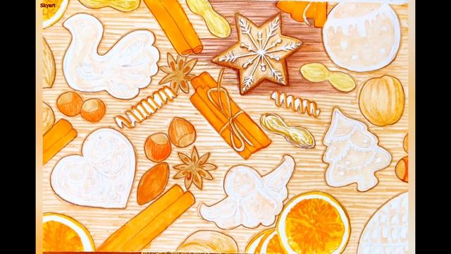 РОЖДЕСТВЕНСКОЕ ПЕЧЕНЬЕ!  Простой и очень вкусный рисунок!