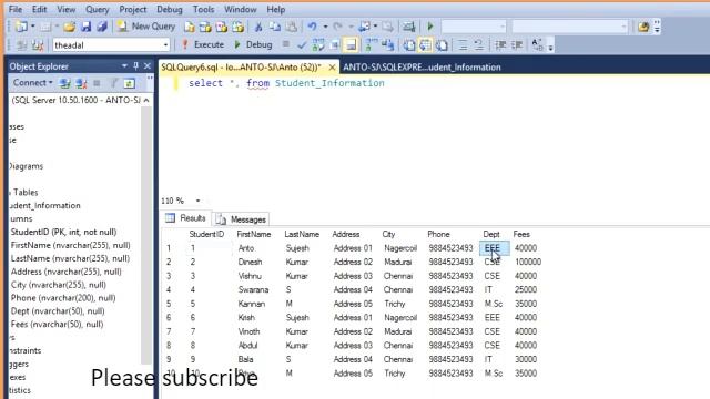 "2 மணி நேரத்தில் SQL Server கற்கலாம் - தமிழில்" (Learn SQL Server in 2 hours - in Tamil)