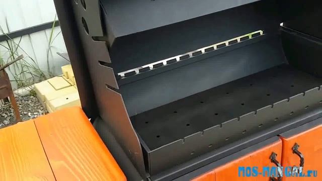 Мангал-коптильня МК-8Д со створками и вытяжкой смотреть онлайн