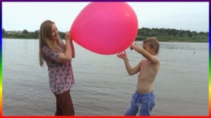 ?  МЕГА ОГРОМНЫЙ ШАРИК ЧЕЛЛЕНДЖ - ЗАПУСК В НЕБО ?  Giant Balloon Show 6ft Giant Water Balloons ?