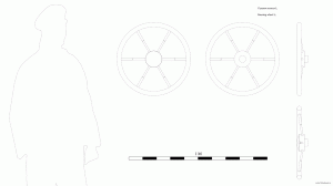 Рулевое колесо L. Чертёж. Steering wheel L. Drawings.