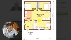 Обзор проекта дома «Сократ». Проект одноэтажного дома из СИП панелей 71 кв.м