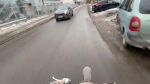 Первый выезд мопеда карпаты с двигателем от мотоблока