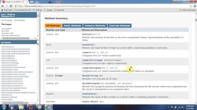 Java wrapper class(conversion methods of Integer Class) | Java Tutorial