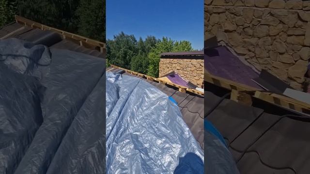 Вентшахта на кровле. Важно. #кровля #работа #строительство #roof #rooftop #архитектура