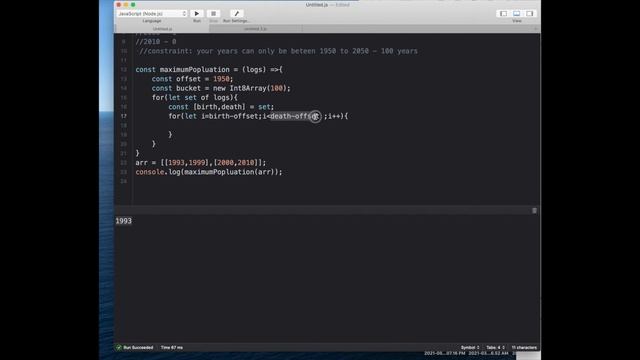 Maximum Population Year | Frontend Interview Question | Javascript Interview Preparation