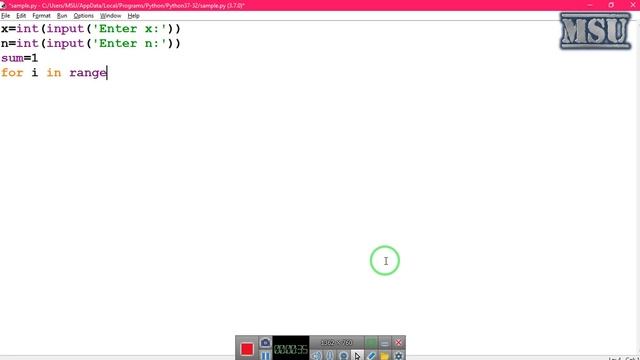 GE8161 Problem Solving and python Programming Laboratory 22   Sum of Series