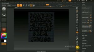 Zbrush 2019 эксперимент с шрифтами