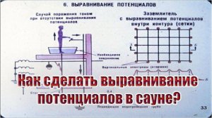 Как сделать выравнивание потенциалов в сауне?