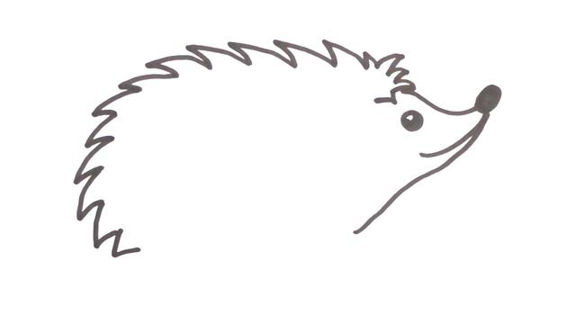 We draw the Hedgehog! How to draw hedgehog for a child. смотреть онлайн