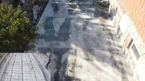 Бетонирование двора по маякам, стяжка во дворе