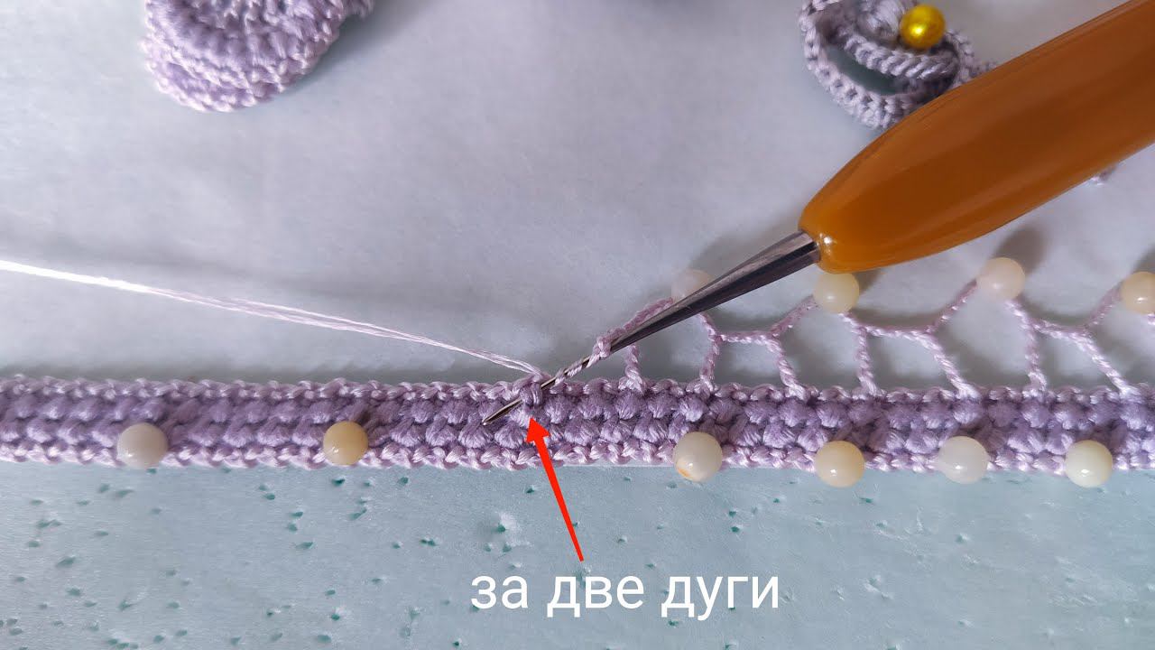 Вяжем болеро. Ряд основа по прямой тесьме. смотреть онлайн