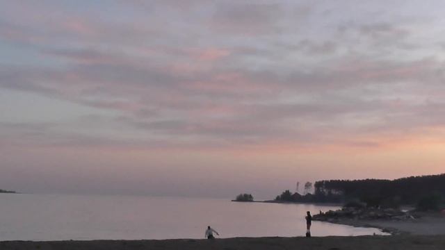 Обское море закат солнца. Новосибирск. смотреть онлайн