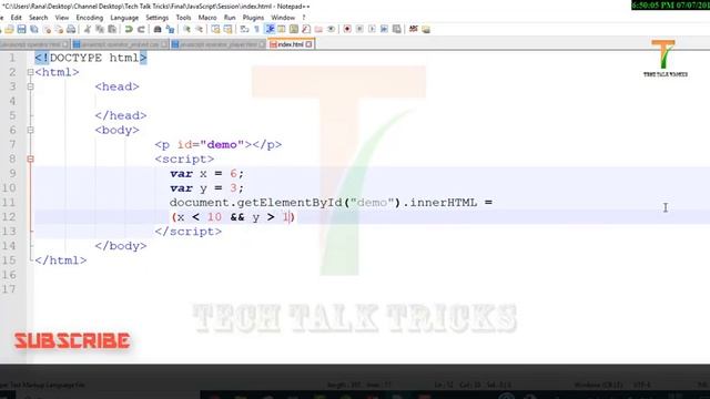 Logical operators in JavaScript | Operators in JavaScript | JavaScript in Hindi | Part - 7