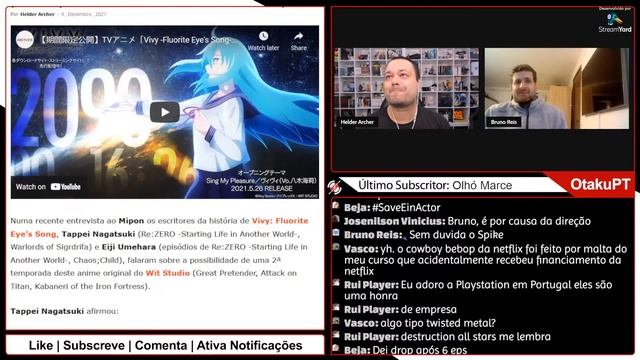 Rescaldo Game Awards 2021, Cowboy Bebop cancelado, novos animes смотреть онлайн