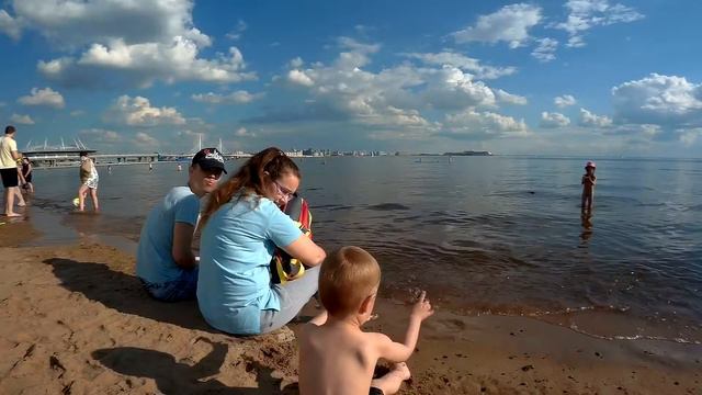 На море ДЕНЬ ВТОРОЙ - Финский залив / Солнечный день в Питере / Купание в фонтане