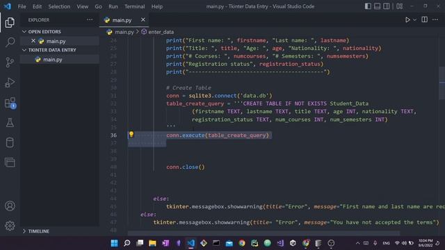 Python SQLite Data Entry Form with Tkinter tutorial for beginners - Python GUI project смотреть онлайн