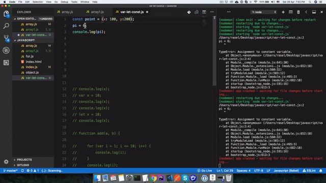 JavaScript BeginnerTutorial (Part-05) | Var, Let, Const | Arrow Function