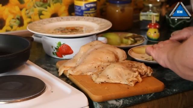 Как приготовить Вкусный Ужин -Фаршированная куриная грудка яблоками смотреть онлайн