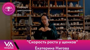 Кафедра Диетологии. Екатерина Нигова - Скорость роста у щенков