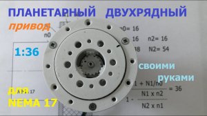 Двухрядный планетарный редуктор 1:36 / Double Row Planetary Gearbox 1:36