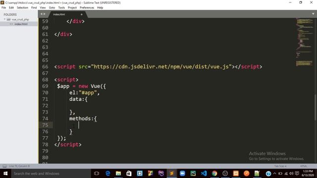 Crud Application using vue js with PHP & MySQL part 2