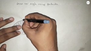 How to draw 100 degree angle using protractor.draw 100 degree angle using protractor.shsirclasses