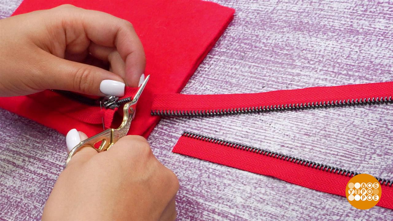 Как укоротить застежку-молнию. Доброе утро. Фрагмент выпуска от 24.01.2024