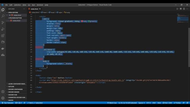 Polygun button with html,css,js (web project) #webproject