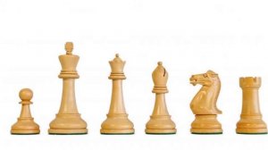 Winchester Acacia Chess Pieces & Walnut Moulded Edge Chessboard