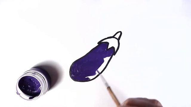 Как нарисовать БАКЛАЖАН/Учим ЦВЕТА/Раскраска для детей/How to draw a EGGPLANT/МУЛЬТИРУМ