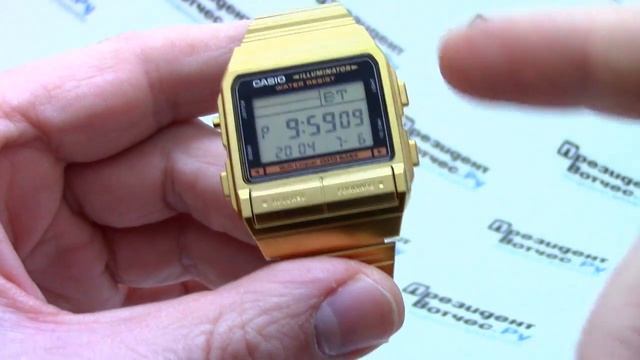 Часы Casio Databank DB-380G-1D [DB-380G-1DVEF] - видео обзор от PresidentWatches.Ru смотреть онлайн