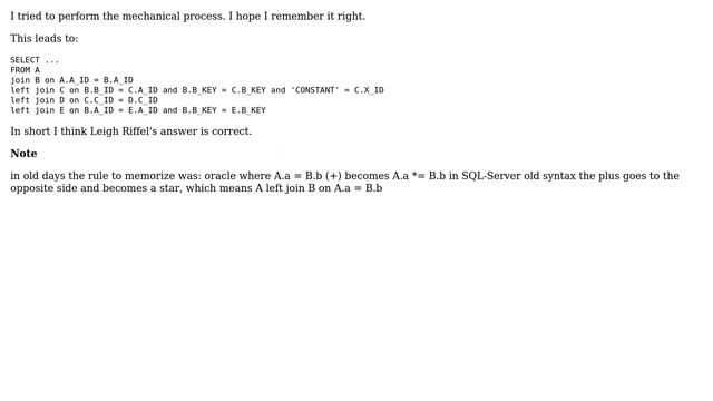 Databases: Peculiar Oracle outer join syntax case (2 Solutions!!) смотреть онлайн