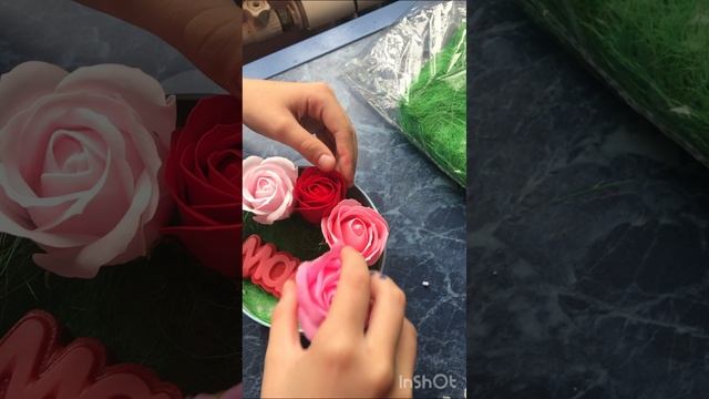 Коробочка из мыла на День матери. #мыло #розы #коробочка #праздник #длямамы #красиво #своимируками