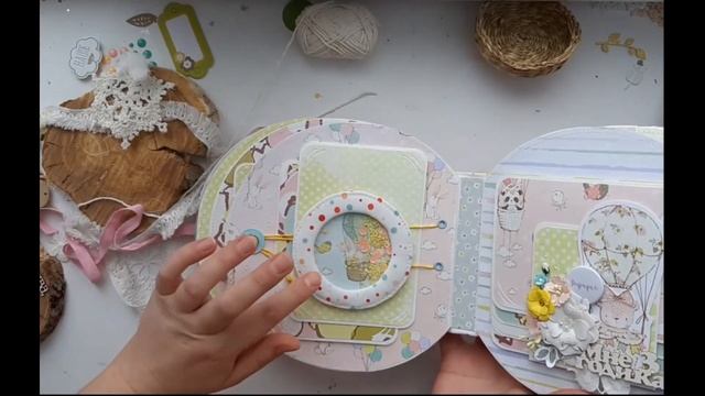 Скрапбукинг|Няшно|ВидеоОбзор|Альбом с нуля|по моему МК смотреть онлайн