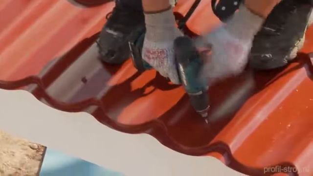 Монтаж металлочерепицы на двухскатной кровле смотреть онлайн