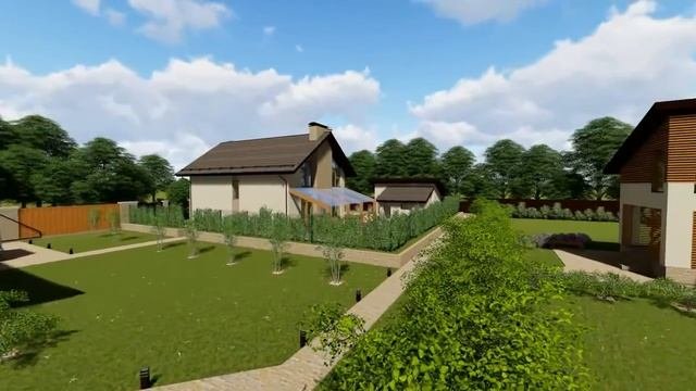 Дом с разноуровневой кровлей и современный шале