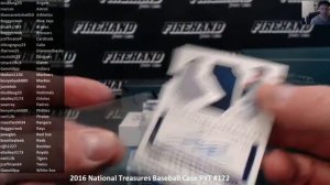 2016 National Treasures Baseball Case PYT #122 ~ 6/22/18