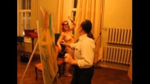 Художник Георгий Шишкин, натурщица и голос Максима Ефимова