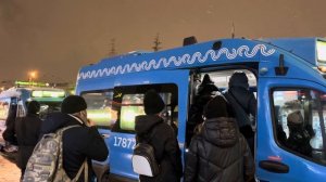 Микроавтобус Нижегородец-222708(Ford Transit) следует по маршруту 443 ”м. Кузьминки”
