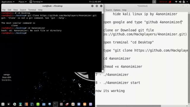 hide kali linux ip by 4nonimizer смотреть онлайн