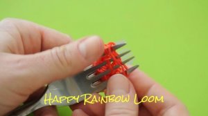 ❤Клубника. Фигурки из резинок Happy Rainbow Loom. Как плести. Урок №45❤