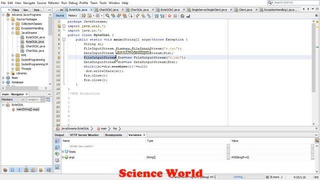 Java Streams Byte Oriented Line By Line Program | In Java Tutorial смотреть онлайн