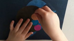 Аппликация  из цветной бумаги для детей 3,4,5,6,7 лет. Рыбка из кругов. Поделки с детьми