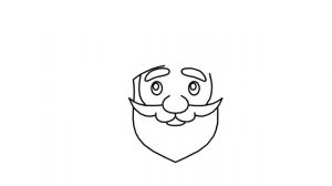 Как нарисовать лицо Деда Мороза / How to draw the face of Santa Claus