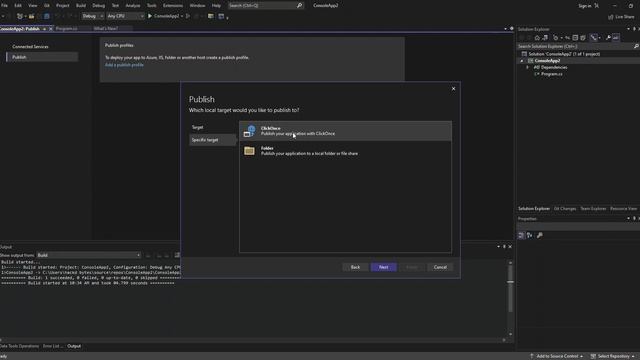 Generate EXE File from C# Project in Visual Studio 2022
